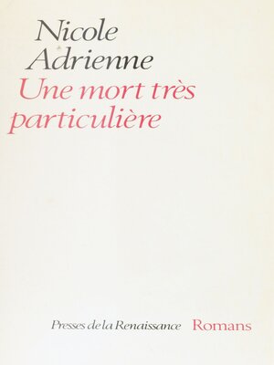 cover image of Une mort très particulière